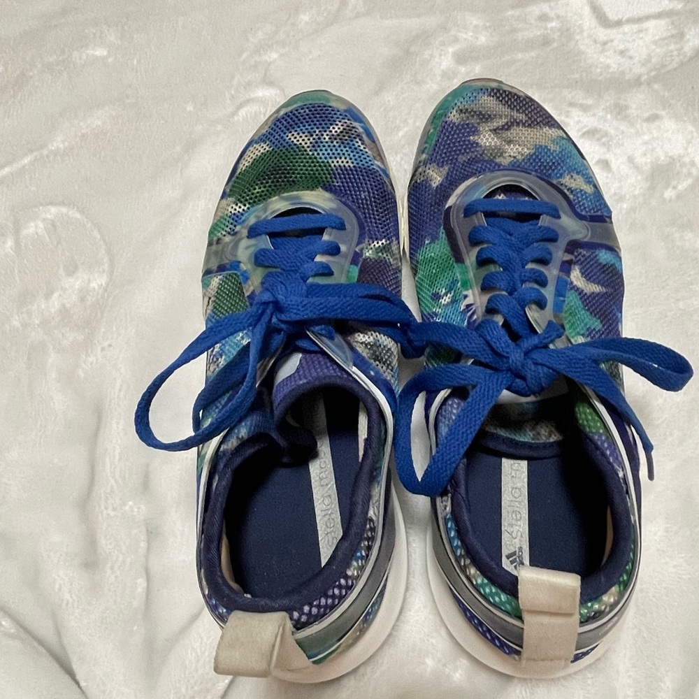 Stella McCartney Adidas Blue Camo Trainers 7 1/2